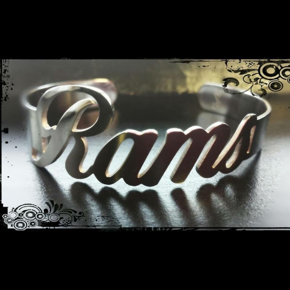 RAMS Silver Tone Cuff Bracelet
